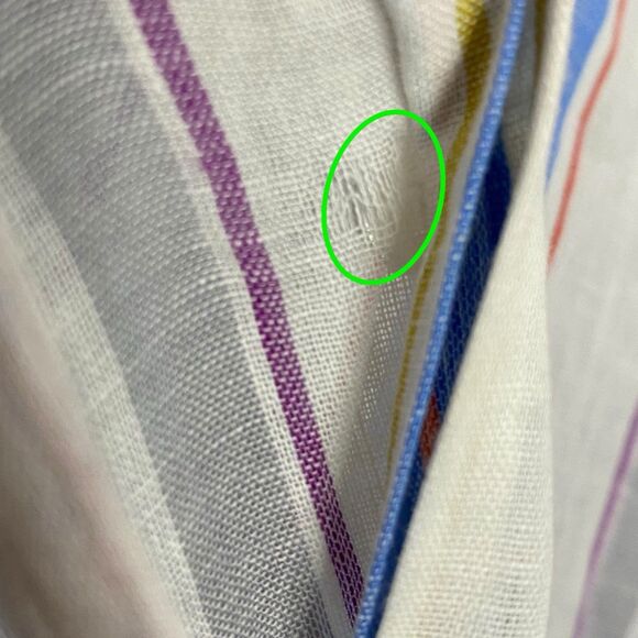 AG Adriano Goldschmied Shirt Womens S Linen Cotton Roll Tab Sleeve Coastal Beach - Picture 8 of 16